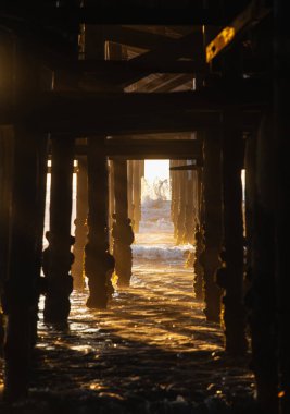 Crystal Pier ve San Diego 'nun altında.