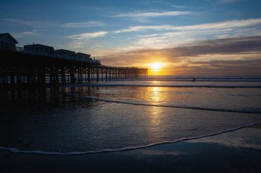 Pacific Beach, San Diego 'da günbatımı, Ca