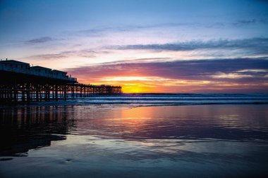 Pacific Beach, San Diego 'da günbatımı, Ca
