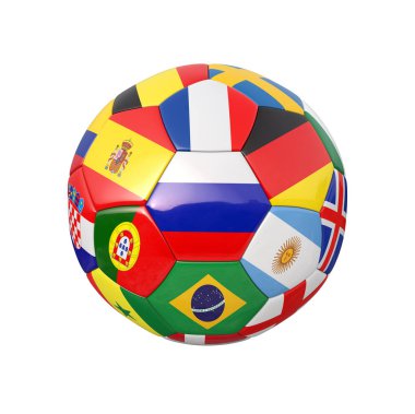 Futbol Kupası 2018 3d render illüstrasyon