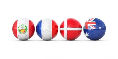 Futbol Kupası 2018 3d render illüstrasyon