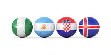Futbol Kupası 2018 3d render illüstrasyon