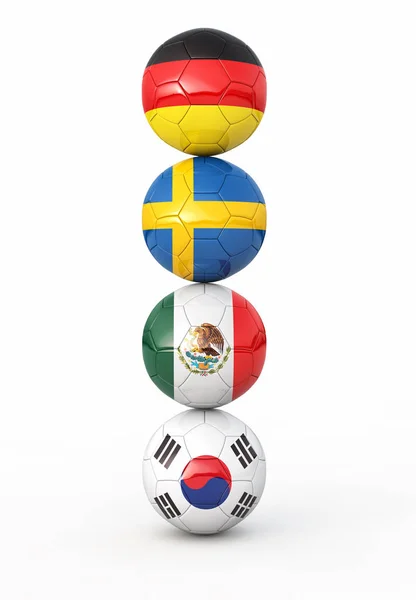 Copa Fútbol 2018 Render Ilustración — Foto de Stock