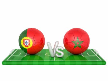 Futbol 3d render illüstrasyon