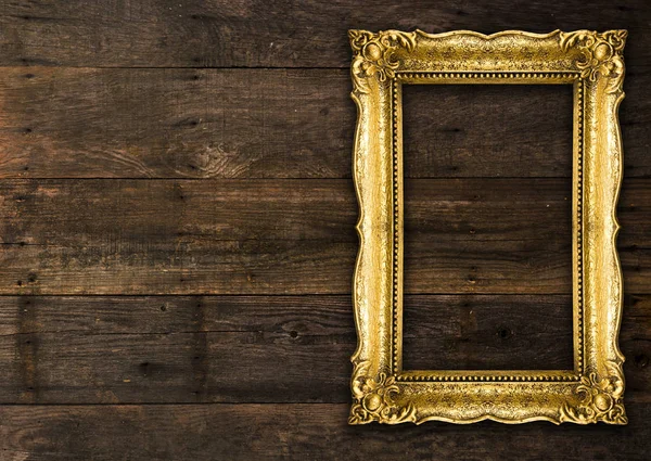 Retro Revival Old Gold Picture Frame — Stock Photo, Image