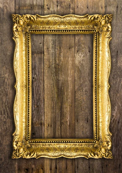 Retro Revival Old Gold Picture Frame — Stock Photo, Image