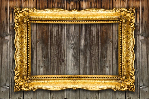 Big Retro Old Gold Picture Frame — Stock Photo, Image