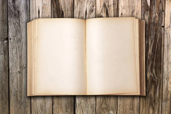 Antique Book on wood table — Stock Photo, Image