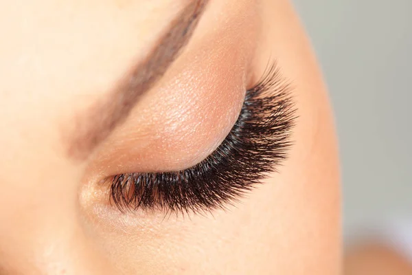 Woman Eyes with Long Eyelashes. Eyelash Extension. Beautiful Las Royalty Free Stock Photos