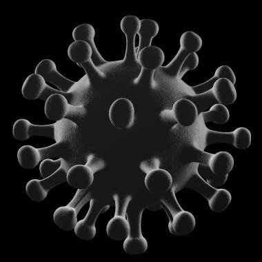COVID-19 SARS, Coronavirus, SARS-CoV virüsü 2019-nCoV - 3D görüntüleme