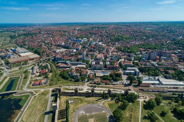 Smederevo Vista Aérea Ciudad Serbia Centro Administrativo Del Distrito Danubio — Foto de Stock