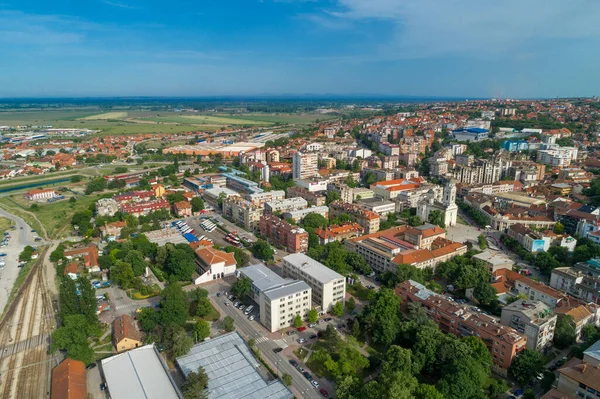 Smederevo Veduta Aerea Drone Della Città Serbia Centro Amministrativo Del — Foto Stock