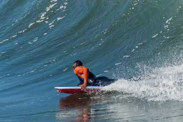 Bodyboarder w akcji — Zdjęcie stockowe