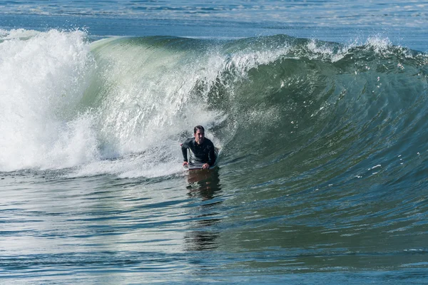 Bodyboarder in actie — Stockfoto