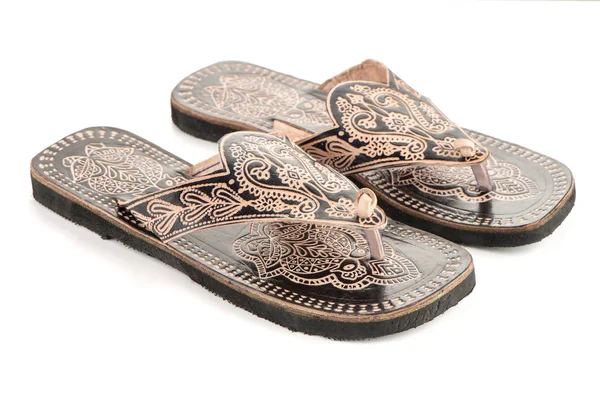 Leather women sandals — Stock Photo, Image
