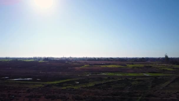 Vue aérienne du paysage rural — Video