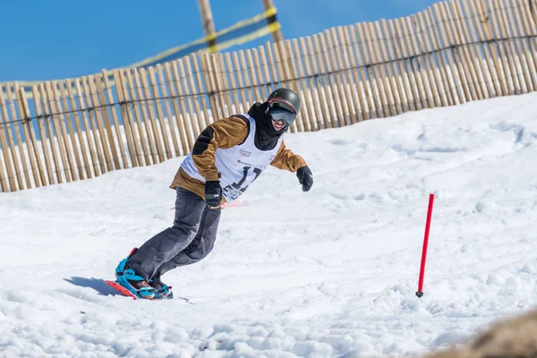Ρικάρντο Lopes κατά τη διάρκεια του Snowboard εθνικά πρωταθλήματα — Φωτογραφία Αρχείου