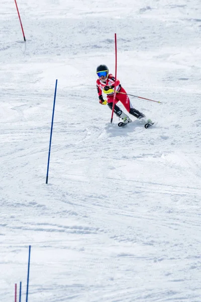 Manuel Ramos során a Ski országos bajnokság — Stock Fotó