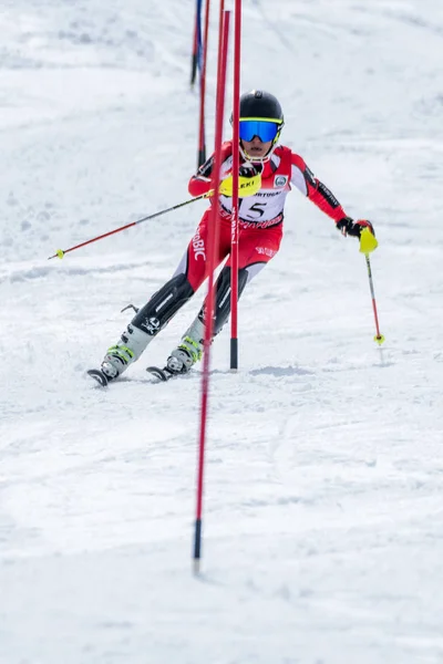 Manuel Ramos durante o Campeonato Nacional de Esqui — Fotografia de Stock