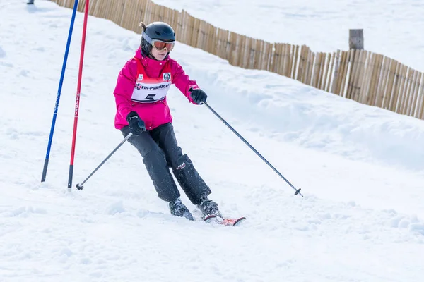Dorit Clasing durante o Campeonato Nacional de Esqui — Fotografia de Stock