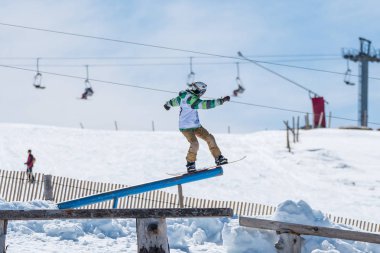 Guilherme Lopes Snowboard Ulusal Şampiyonası sırasında