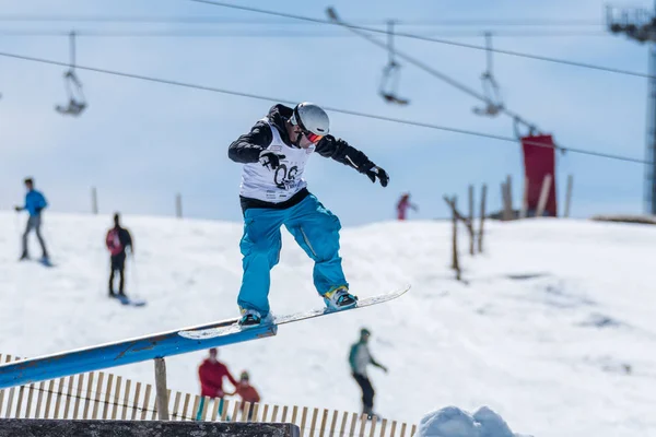 Filipe Silva lors des championnats nationaux de snowboard — Photo
