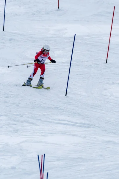 Carla Couto durante o Campeonato Nacional de Esqui — Fotografia de Stock