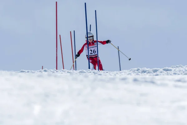 Carla Couto durante i campionati nazionali di sci — Foto Stock
