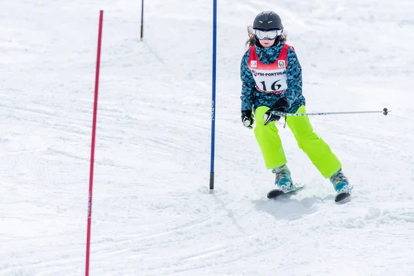 Barbara Silva során a Ski országos bajnokság — Stock Fotó