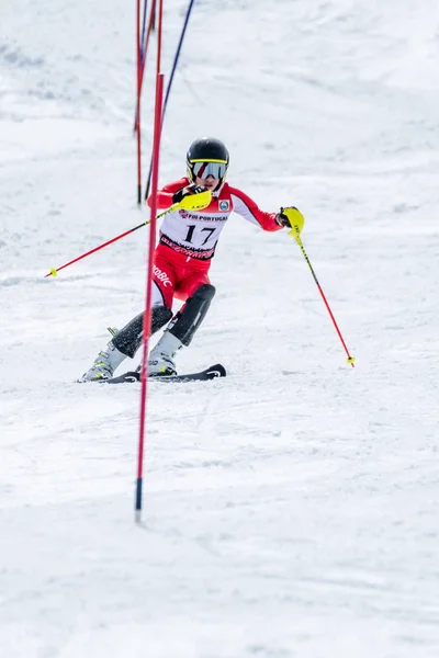 Pedro Marim durante i campionati nazionali di sci — Foto Stock