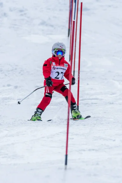 Leonor Carvalho durante i campionati nazionali di sci — Foto Stock