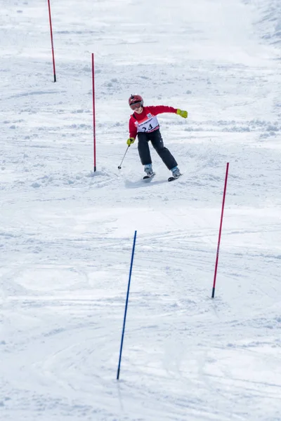 Dinis Lagem durante i campionati nazionali di sci — Foto Stock