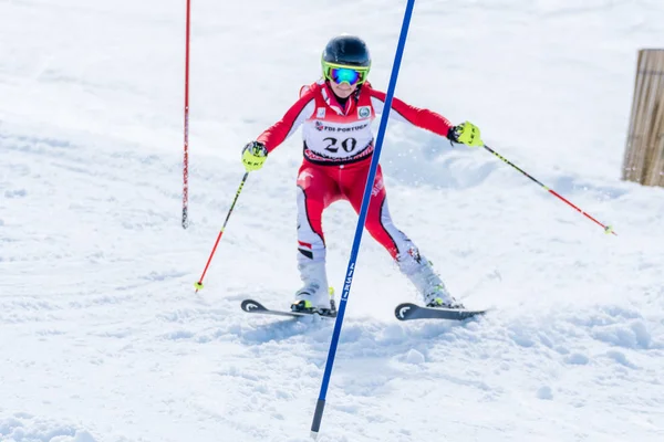 Marta Carvalho durante el Campeonato Nacional de Esquí —  Fotos de Stock