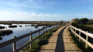 Bir bisiklet sürme bakış açısı shot