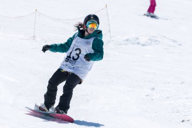 Ines Rainho Snowboard Ulusal Şampiyonası sırasında