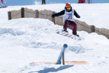 Miguel Brito Snowboard Ulusal Şampiyonası sırasında