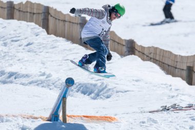 Diogo Pombeiro Snowboard Ulusal Şampiyonası sırasında