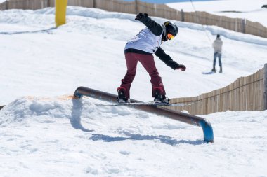 Miguel Brito Snowboard Ulusal Şampiyonası sırasında