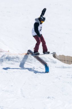 Miguel Brito Snowboard Ulusal Şampiyonası sırasında