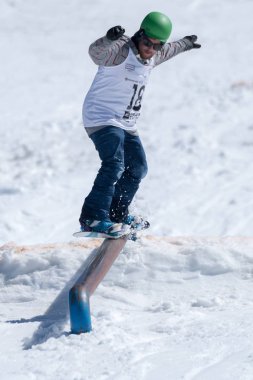 Diogo Pombeiro Snowboard Ulusal Şampiyonası sırasında
