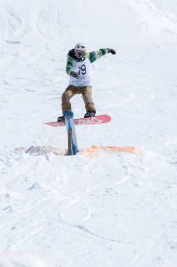 Guilherme Lopes Snowboard Ulusal Şampiyonası sırasında