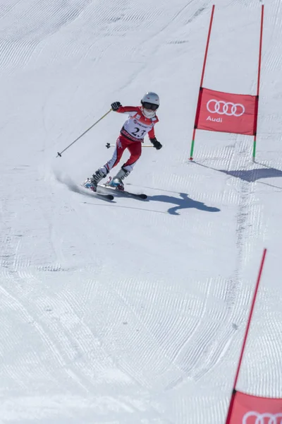 Barbara Silva durante o Campeonato Nacional de Esqui — Fotografia de Stock