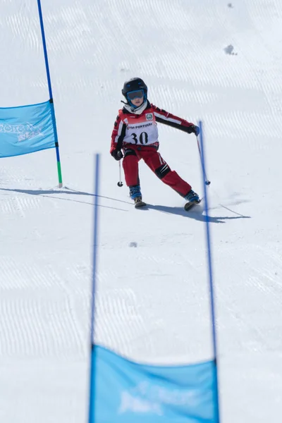 Gustavo Silva durante o Campeonato Nacional de Esqui — Fotografia de Stock