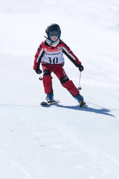 Gustavo Silva durante el Campeonato Nacional de Esquí —  Fotos de Stock