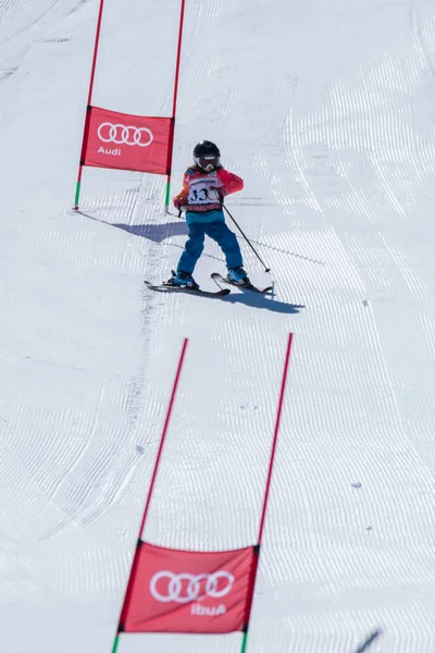 Beatriz Curto durante o Campeonato Nacional de Esqui — Fotografia de Stock