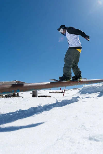 Jorge Margarido durante o Campeonato Nacional de Snowboard — Fotografia de Stock