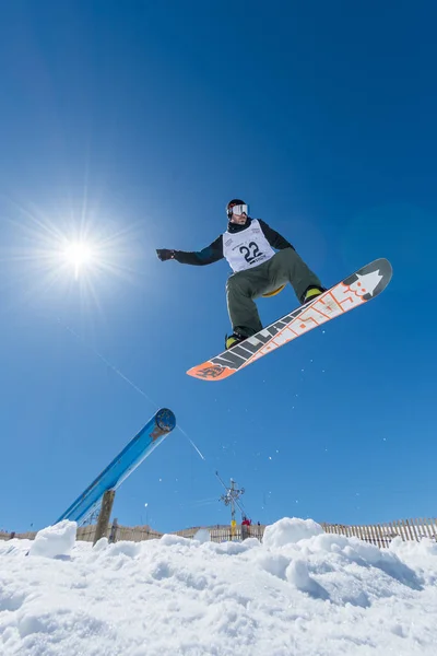 Jorge Margarido durante o Campeonato Nacional de Snowboard — Fotografia de Stock