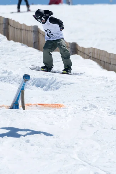 Jorge Margarido Snowboard Ulusal Şampiyonası sırasında — Stok fotoğraf