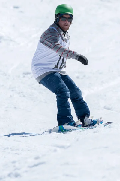 Diogo Pombeiro durante i Campionati Nazionali Snowboard — Foto Stock