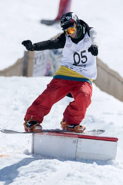 Michael Cruz durante el Campeonato Nacional de Snowboard —  Fotos de Stock